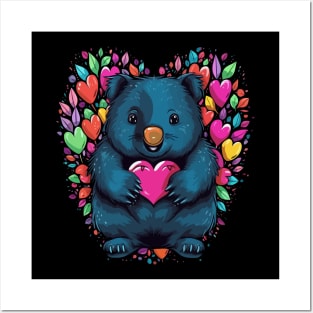 Wombat Valentine Day Posters and Art